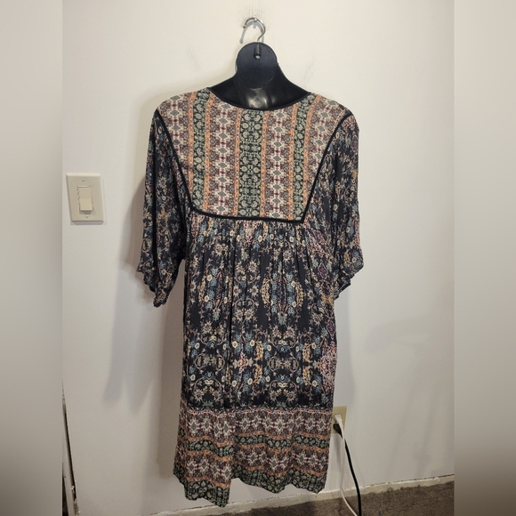 Style & Co Size 3x Green Boho Floral Print Knee Length Dress - Picture 5 of 8